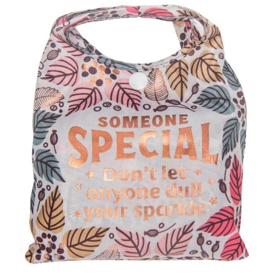 image 1 of History & Heraldry Personalised Sparkle Reusable Foldable Shopper Bag - Someone Special | Multi