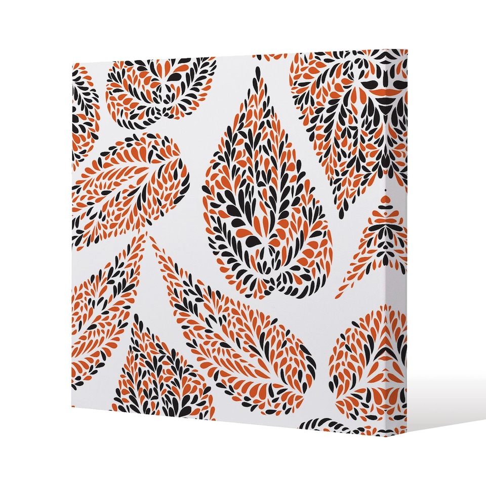Leaf Droplets (Canvas Print) / 61 x 61 x 4cm | Multi