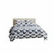image 1 of Triangle Duvet Set Stylish Geometric Print Bedding for Bedroom Decor | White | Single