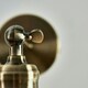 image 1 of ValueLights Wilhelm Gold Indoor Wall Light and E27 Radio Valve LED 4W Warm White 2700K Bulb