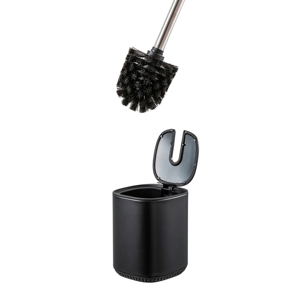 image 1 of Showerdrape Echo Black Toilet Brush & Holder