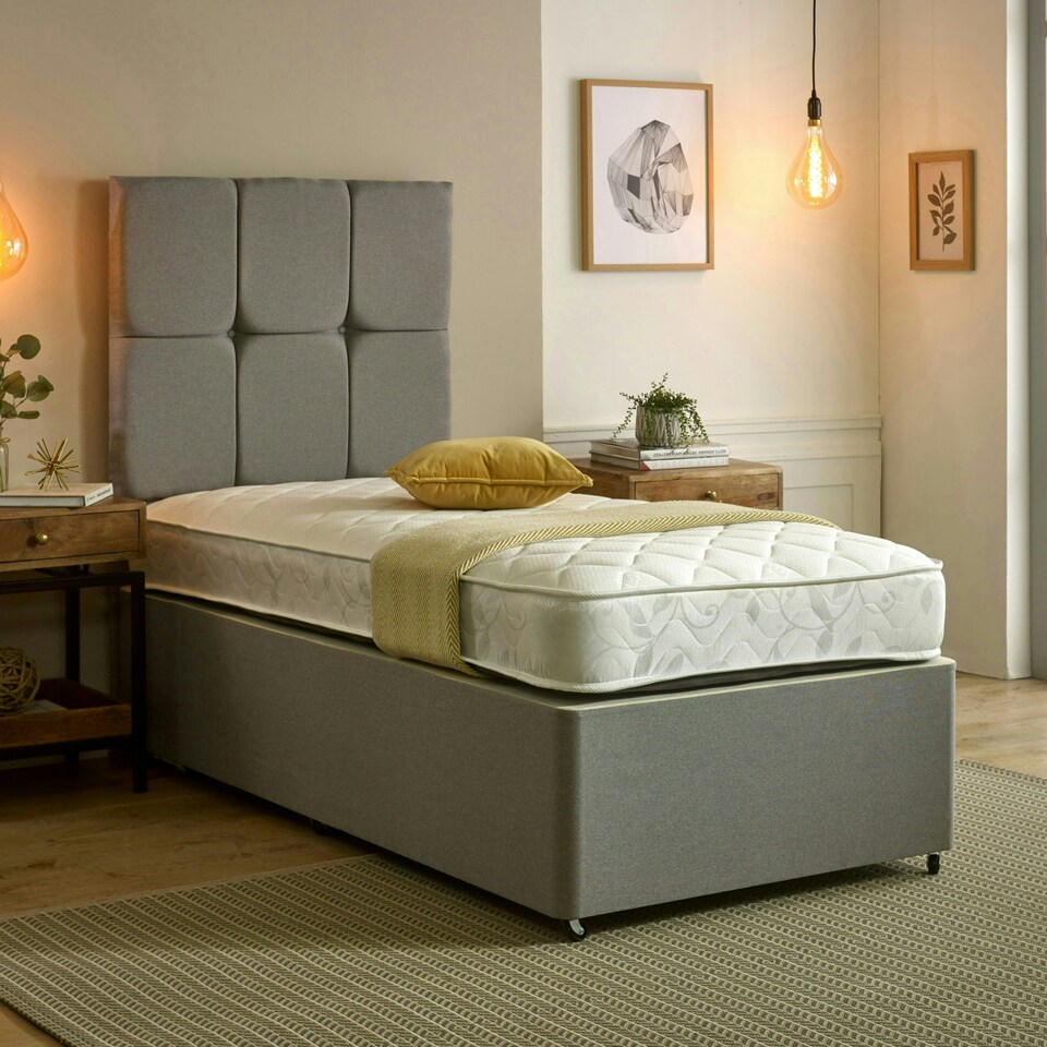 image 1 of Cooltouch Hybrid Shorty Mattress - 18cm Deep, Memory Foam & Coil Spring Support White | King