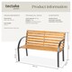 image 6 of Garden Bench Michaela - 2-seater, weatherproof, 119.5 x 62 x 83 cm | Brown | brown | 1