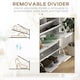 image 5 of HOMCOM Shoe Storage Cabinet with 4 Flip Drawers for 8-16 Pairs, White