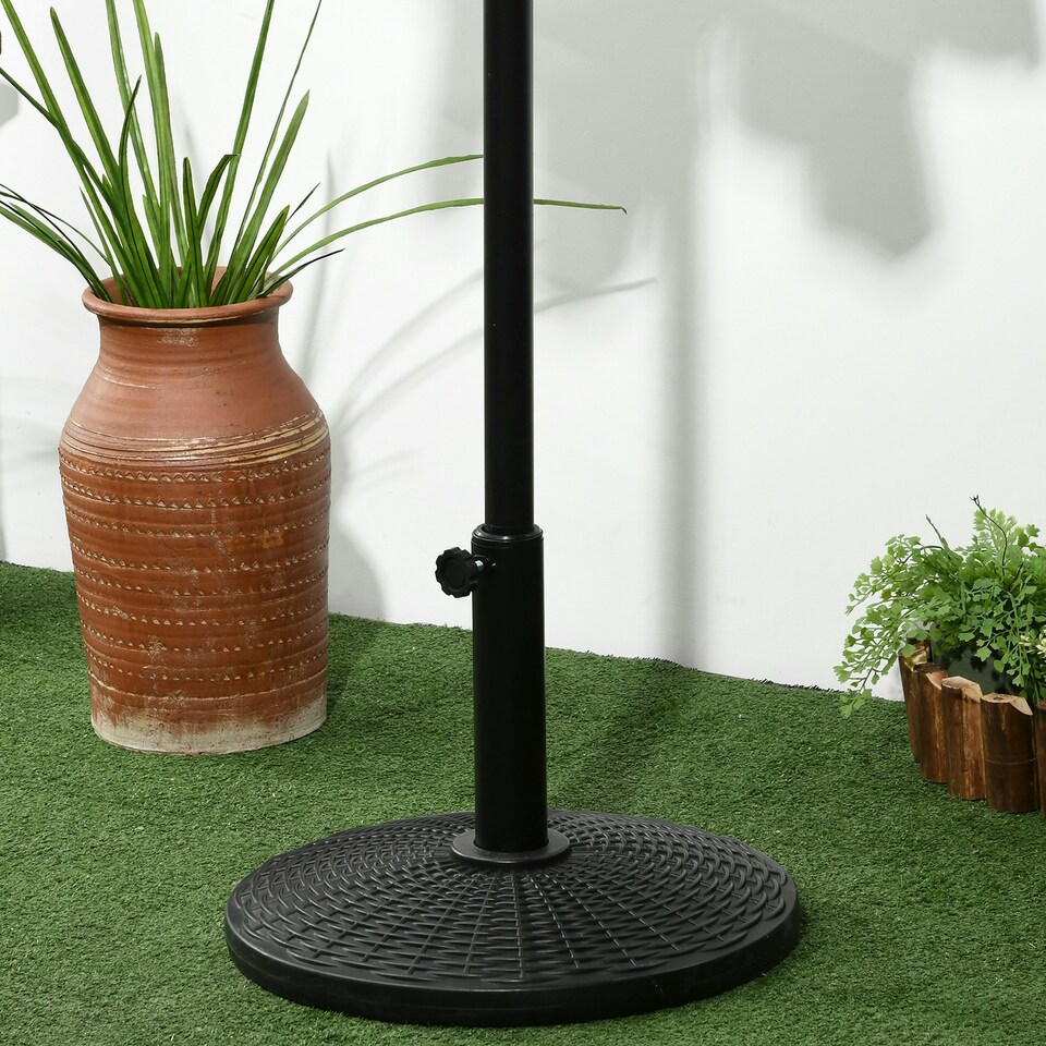 image 1 of Outsunny 11.5kg Patio Weighted Umbrella Base Parasol Holder Outdoor Stand