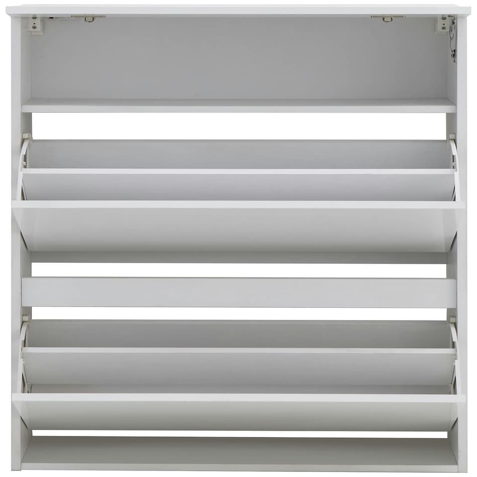 image 1 of GFW Galicia Wall Hanging Two Tier Shoe Cabinet - White