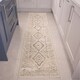 image 1 of KUKOON Grey Cream Diamond Geometric Tufted Pile Runner Rug 60cm x 240cm