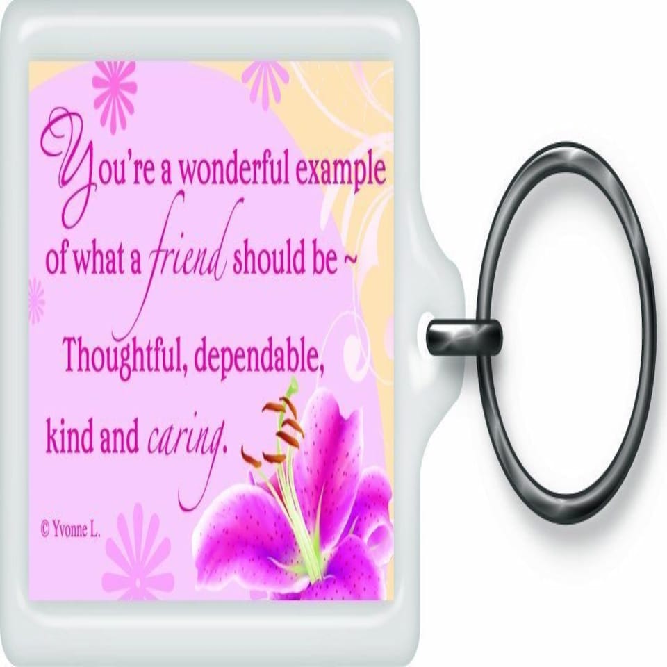 image 1 of Wonderful Friend Sentimental Keyring - Birthday Christmas Gift