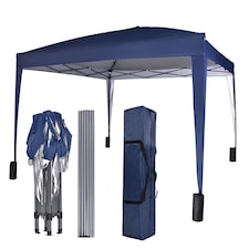 MCC Direct 2X2 Pop up Blue Gazebo | Brown | Blue