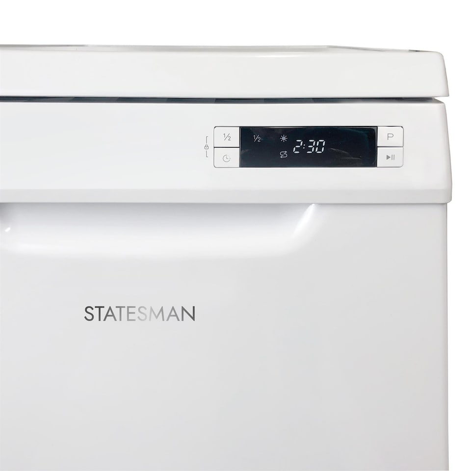 image 1 of Statesman FD10PWE Freestanding Slimline 10 Place Full Size Dishwasher, 6 Wash Programms, Half Load Wash Function, 45cm Wide, White