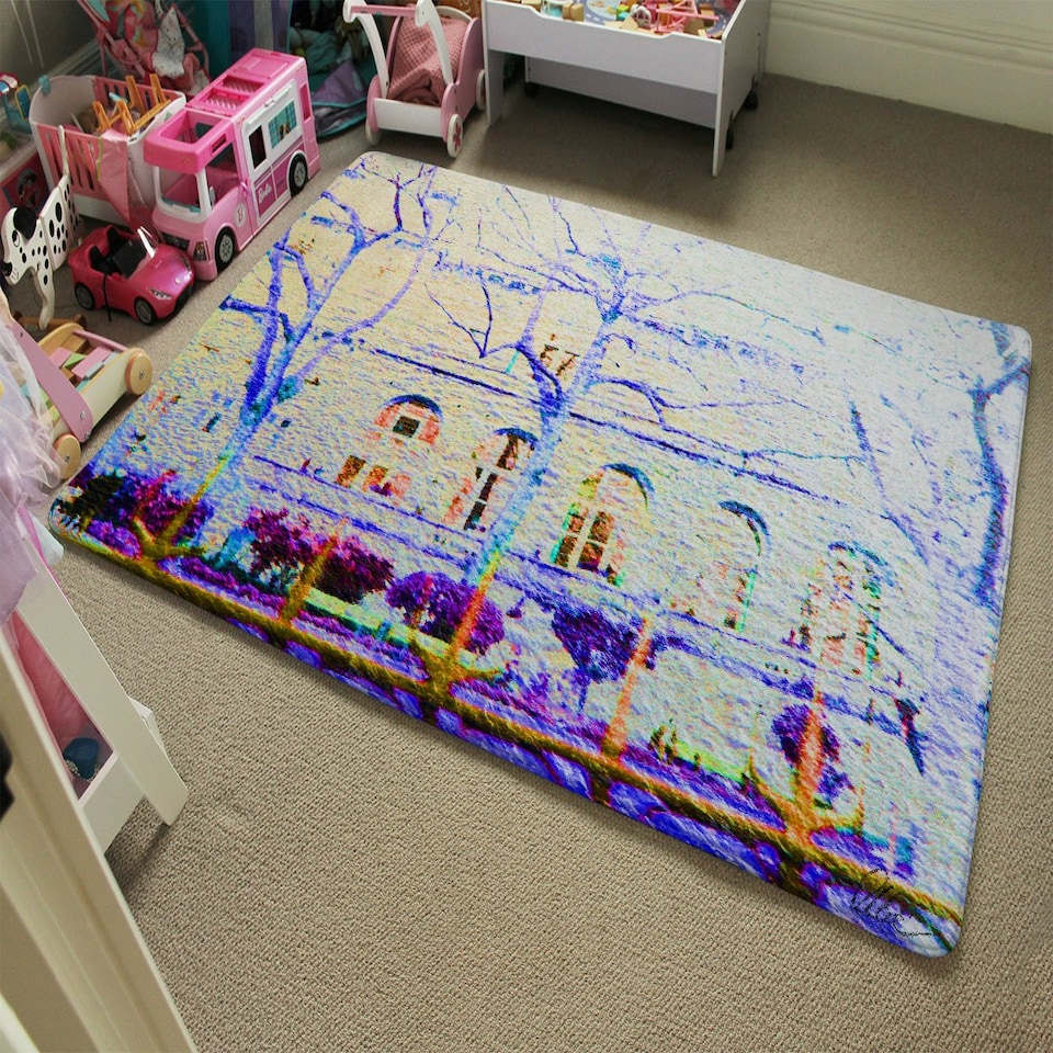 image 1 of BLUE TREES (Rug) Blue | Small: 60x110cm
