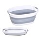 image 4 of 24L Collapsible Plastic Laundry Basket, Foldable Washing Laundry Hamper