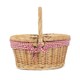 image 3 of Wicker Child's Lined Oval Lidded Picnic Basket Brown | Brown | One Size