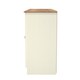 image 3 of Albert 4 Door 1 Drawer Wide Sideboard in Cream Ash & Riviera Oak (Ready Assembled) | Cream | Cream Ash & Riviera Oak