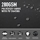 image 8 of Outsunny 6mx1.8m Double Retractable Side Awning Steel Frame Outdoor Shade Black Black