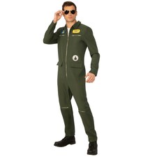 Bristol Novelty Mens Navy Hotshot Costume - Green - Standard One Size