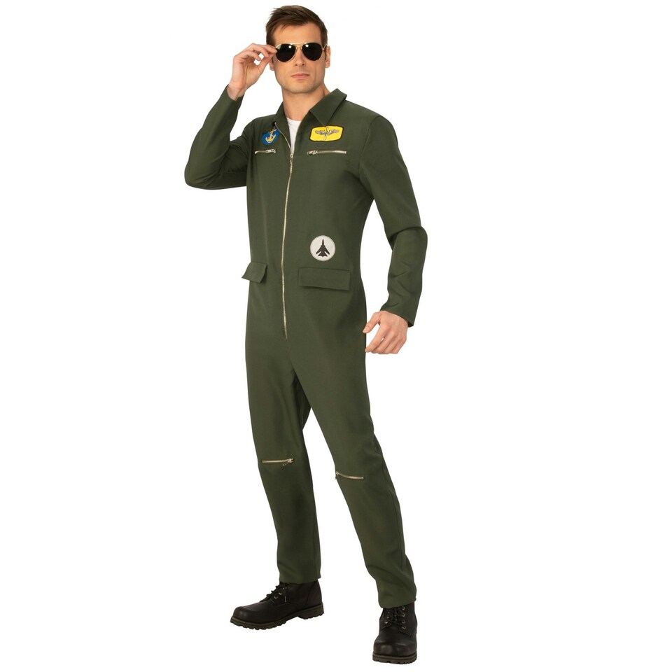Bristol Novelty Mens Navy Hotshot Costume - Green - Standard One Size