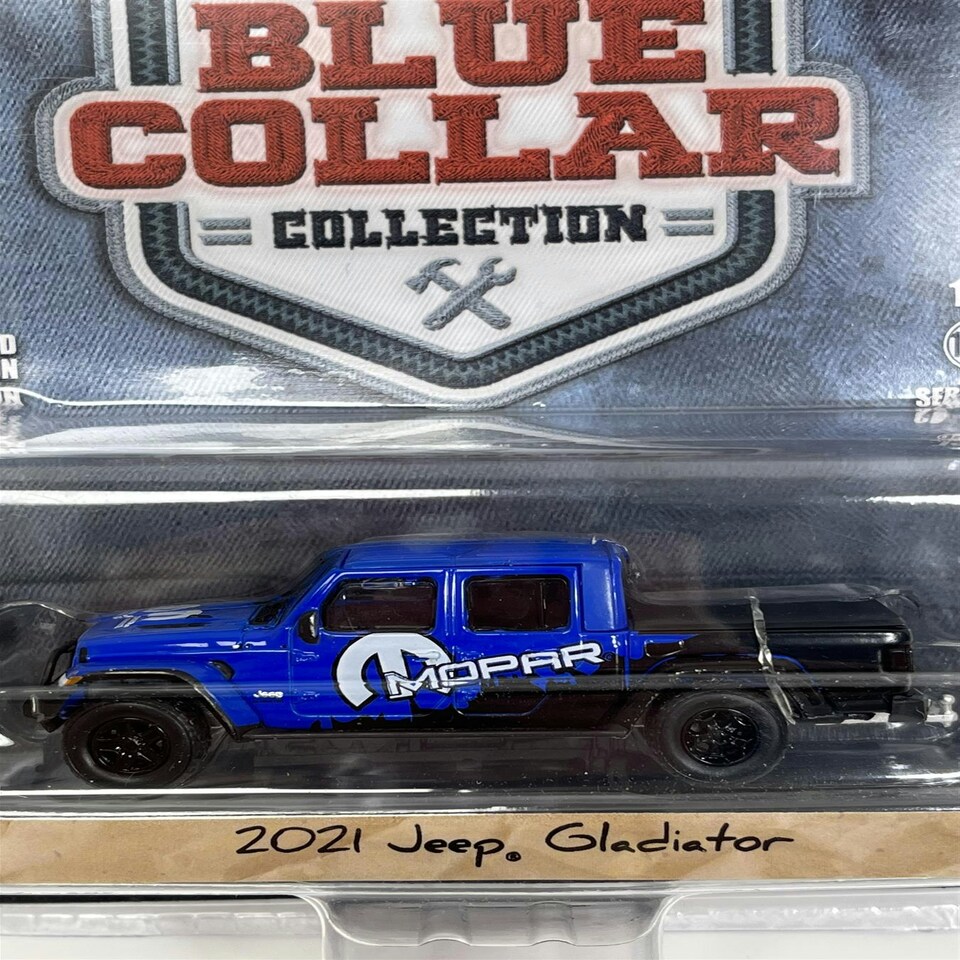 image 1 of 2021 Jeep Gladiator Blue Collar 1:64 Scale Greenlight 35220F