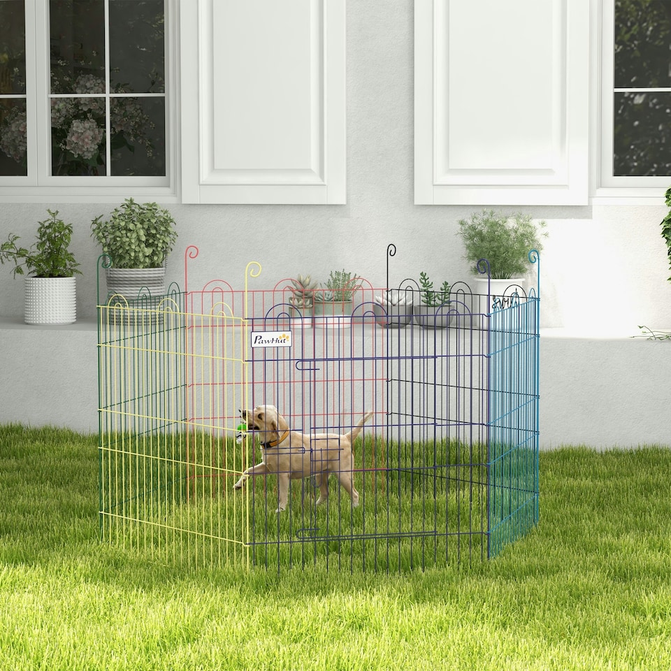 image 1 of PawHut Pet Playpen Dog Puppy Crate Kennel w/ Door