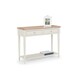 image 2 of Grey Lacquered Console Table with 2 Drawers Grey