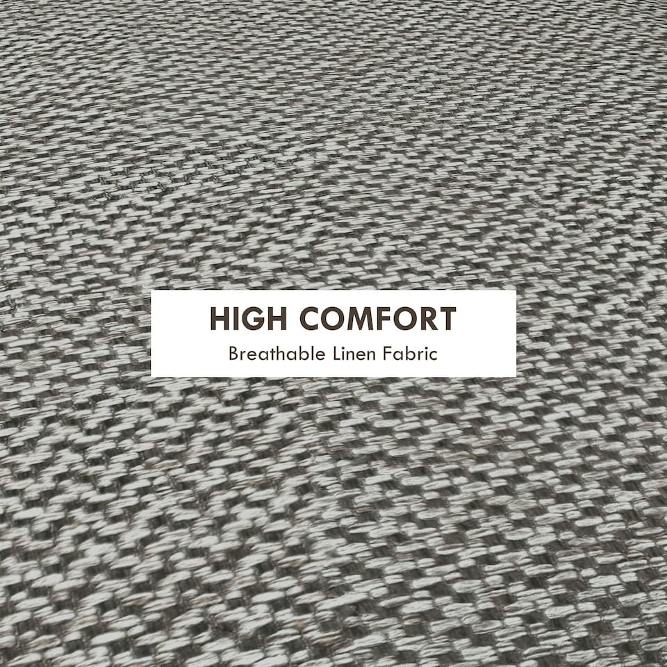 image 1 of HOMCOM Storage Ottoman, Round Stool Chair with Cushioned Top, Light Grey