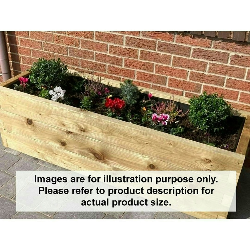 image 1 of Suffolk Planter - Wood - L210 x W40 x H45 cm | Brown
