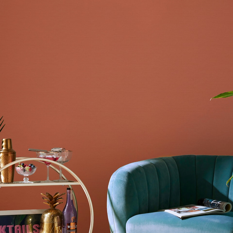 image 1 of Envy Stitch Please Terra Wallpaper Red | Red