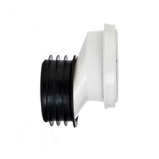 Make Offset Plastic Toilet Pan Connector - White - 20mm