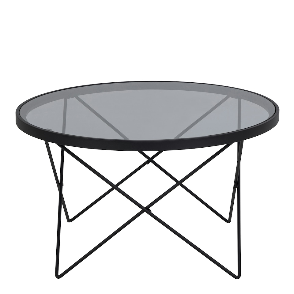 image 1 of Cuxton Black Coffee Table, with Smoked Glass Top
