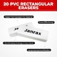 image 2 of Pack of 20 PVC Rectangular Erasers