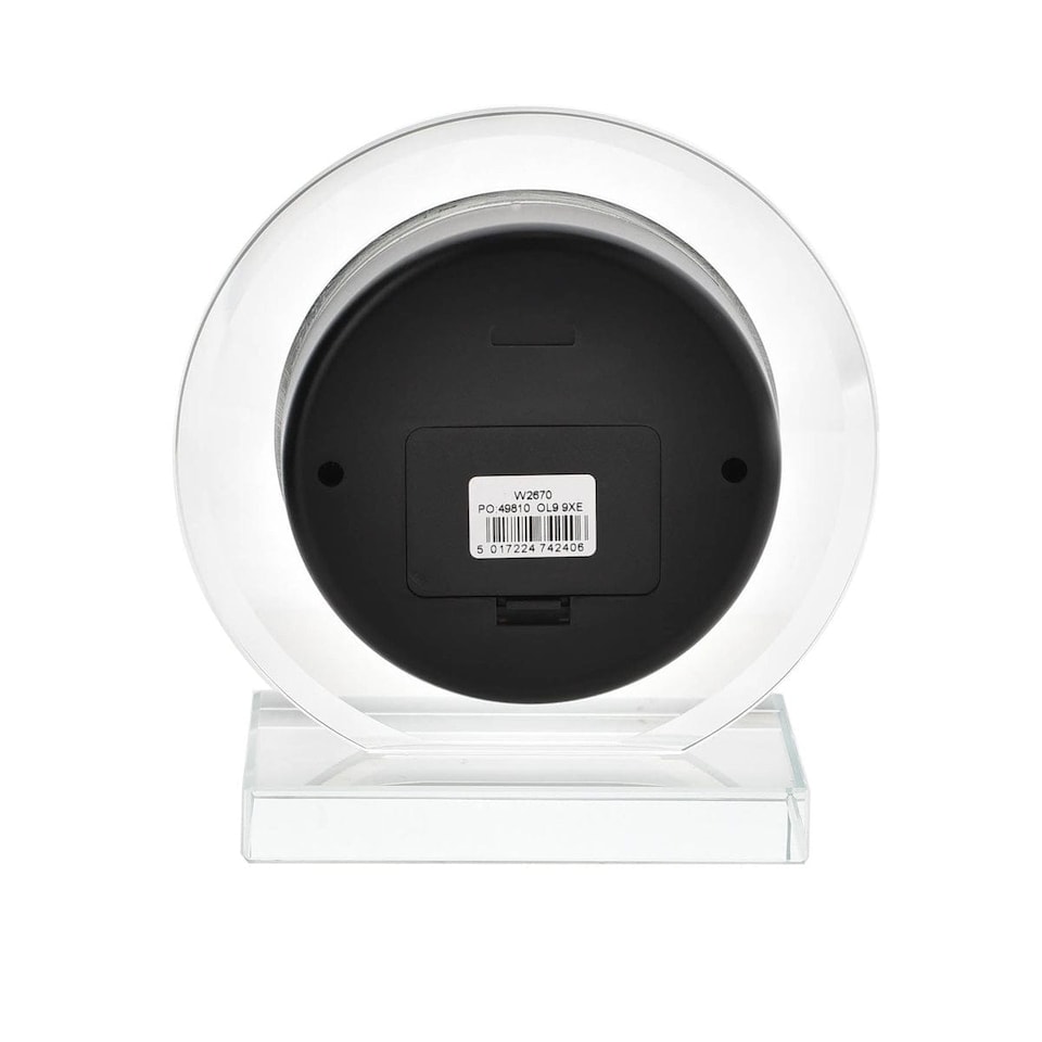 image 1 of Widdop Gifts Glass Design Mantel Clock