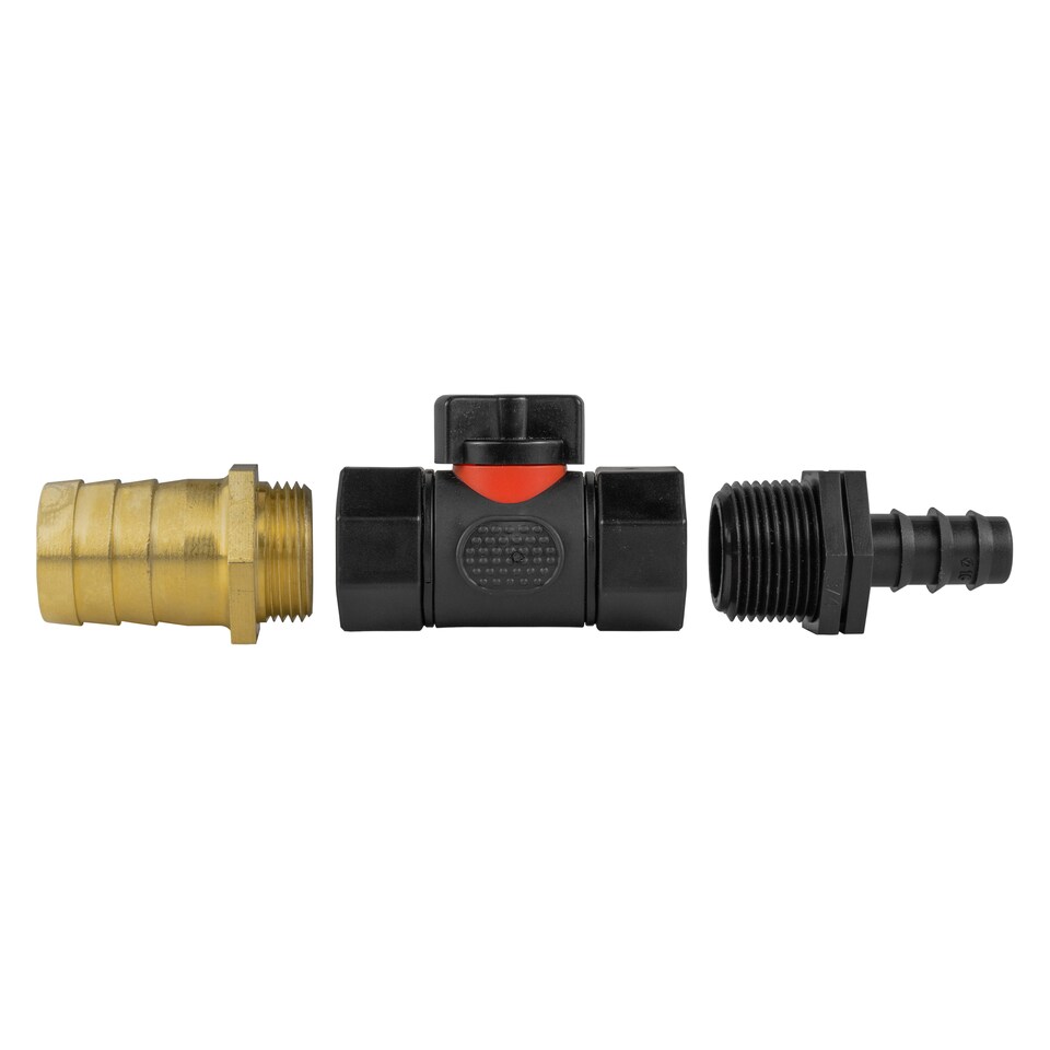 image 1 of 16mm  BSP Female Soft Touch Valve and 25mm Brass Straight Connector
