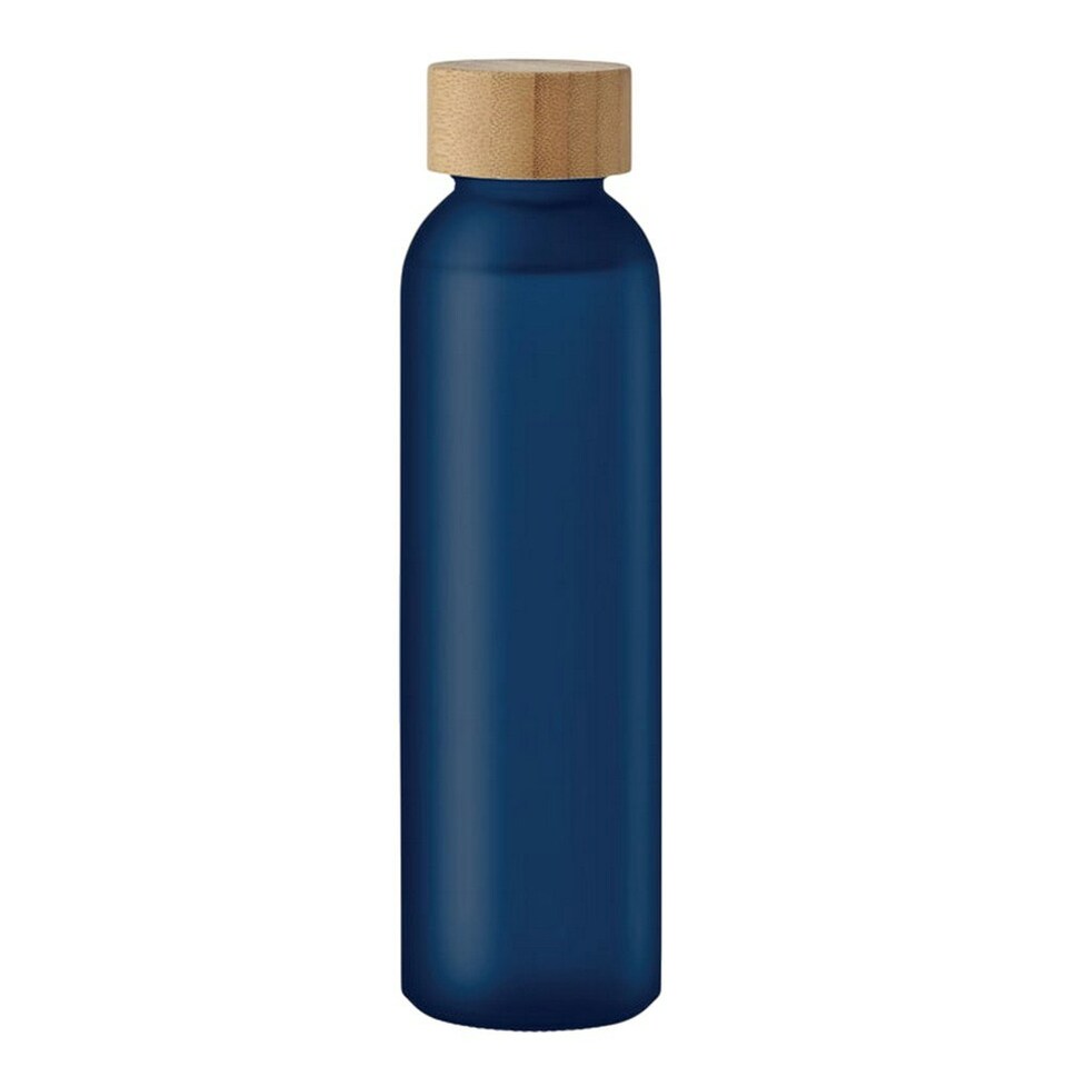 image 1 of MidOcean Abe Frosted Bamboo 500ml Bottle - Transparent Blue - One Size Blue | One Size