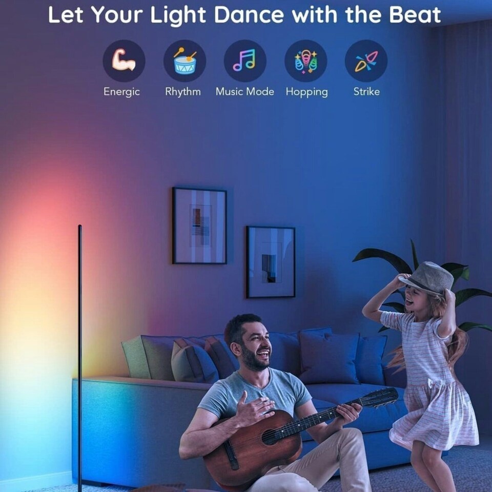 image 1 of Govee RGBICW Smart Corner Floor Lamp