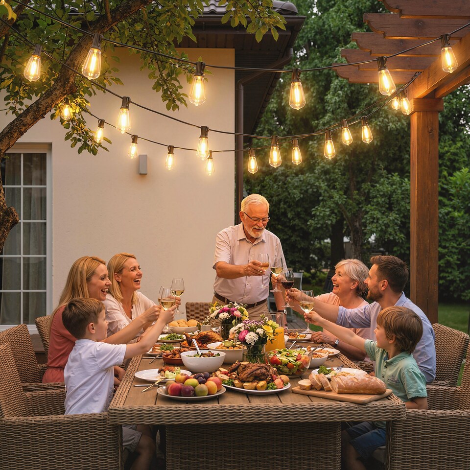 image 1 of HOMCOM 50 LED Curtain Lights, IP44 Waterproof Fairy Curtain Lights, Warm White