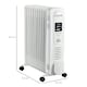 image 7 of HOMCOM 2500W Oil Filled Portable Radiator Heater w/ Remote Control - Black