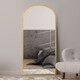 image 1 of The Arcus - Gold Framed Arched Leaner/Wall Mirror 71" X 24" (180CM X 60CM) Gold