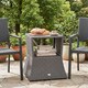 image 7 of Outsunny Rattan Wicker Tea Coffee Table w/ Umbrella Hole Dark Grey | Grey | Dark Grey | 54 x 54 x 55 cm