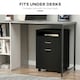 image 5 of HOMCOM 60cm Storage Cabinet w/ Drawer Open Shelf Metal Handles
