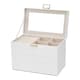 image 3 of Living and Home 4-Tier Jewellery Storage Box with Transparent Lid - White