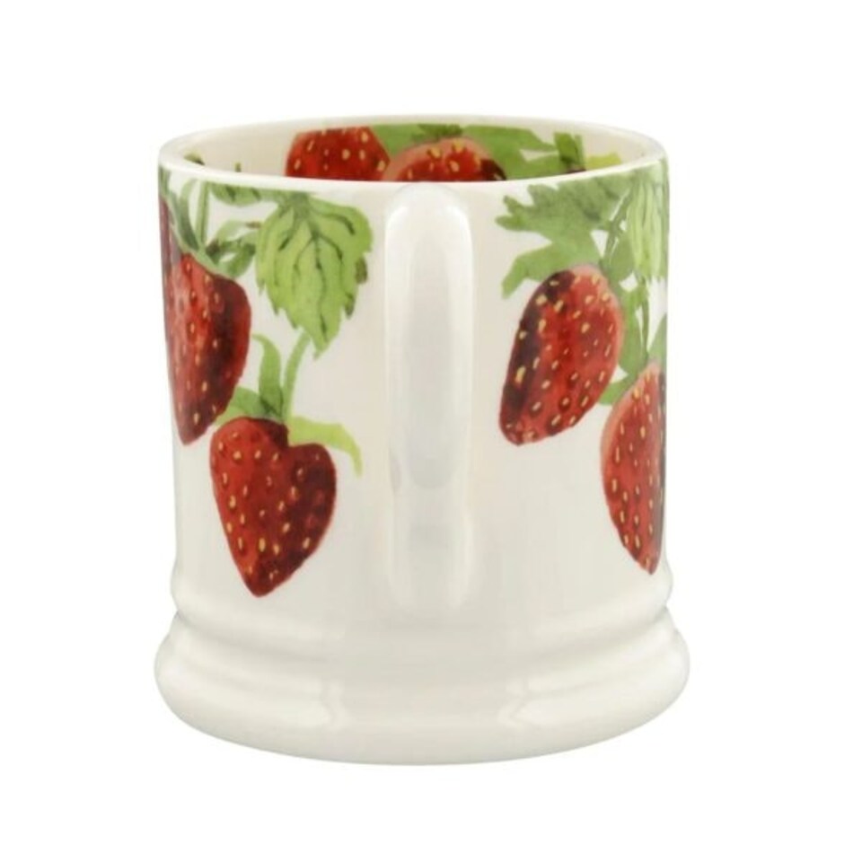 image 1 of Mug: 1 x 300ml Emma Bridgewater Strawberries 1/2 Pint Mug, Ceramic White