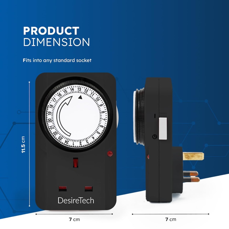 image 1 of Desiretech Plug In 24 Hour Segment Timer Switch for Mains Sockets
