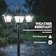image 6 of Outsunny Solar Lamp Post Dusk-to-Dawn Sensor 185 cm Black | Black | Black | 52 x 52 x 185 cm