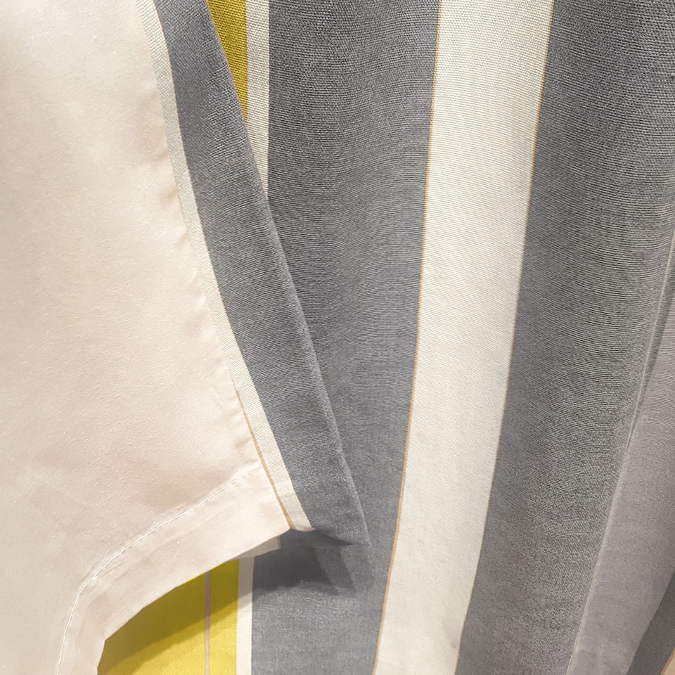 image 1 of Fusion Whitworth Stripe Eyelet Curtains Ochre