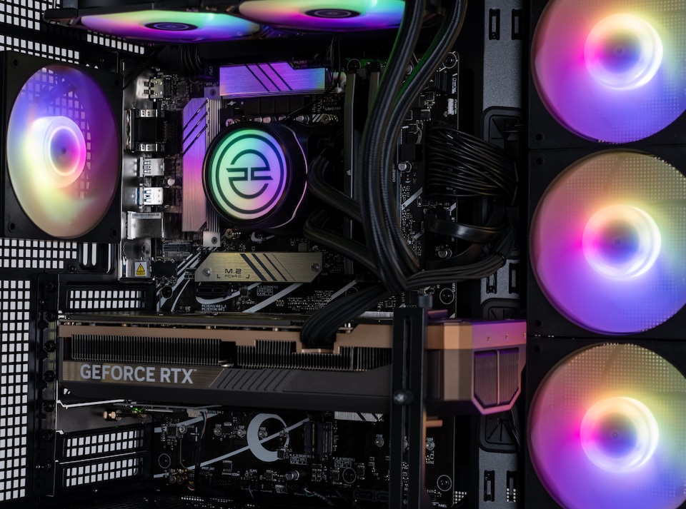 image 1 of PCSpecialist EXTREME Gaming PC - Intel i7-14700KF Nvidia RTX 5080 32GB RAM 2TB M.2 SSD Windows 11 Home