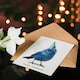 image 4 of Cute Blue Bird With a Party Hat Painting Birthday Card