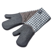 Zeal Steam Stop™ Waterproof Silicone Double Oven Glove | Grey | Dark Grey