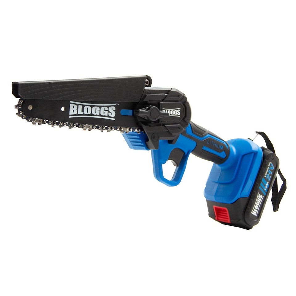 image 1 of Bloggs Cordless Pruning Chainsaw, 21V, One-Handed Branch Trimming, 6-inch Bar Length