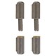 image 1 of Lift Off Bullet Hinge Weld On Brass Bush 8x40mm Heavy Duty Door Hatch 2PK Silver
