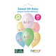 image 2 of Sweet Oh Baby Pastel Latex Balloons 33cm / 13 in - Pack of 6
